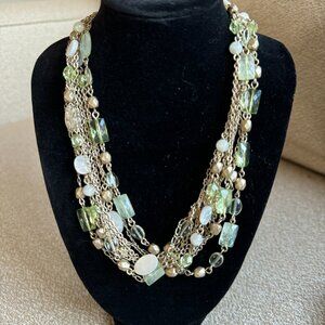 Lia Sophia Terrace Necklace Genuine Mother of Pearl